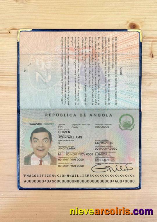 Angola passport photolook